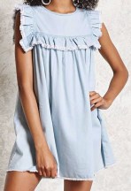 forever 21 frayed denim dress
