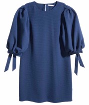 h and m blue puff sleeve