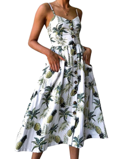 amazon floral button dress