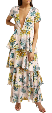 floral tiered maxi