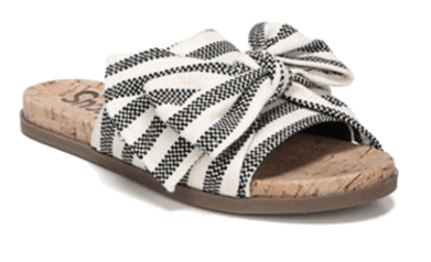 sam edelman striped bow slides
