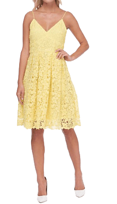 yellow lace dress