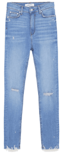 zara high waist venice blue