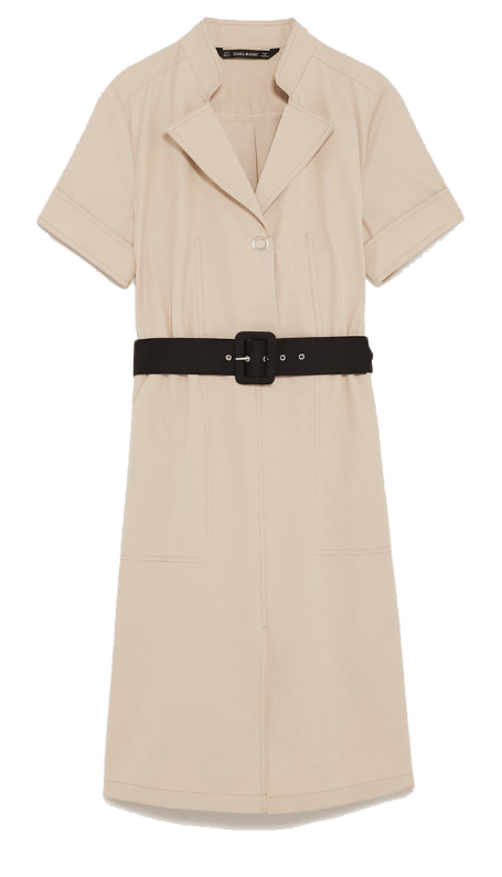 zara sand shirt dres