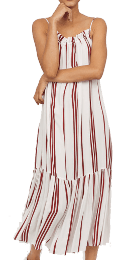 h and m striped midi