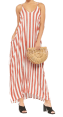 rust striped maxi forever 21